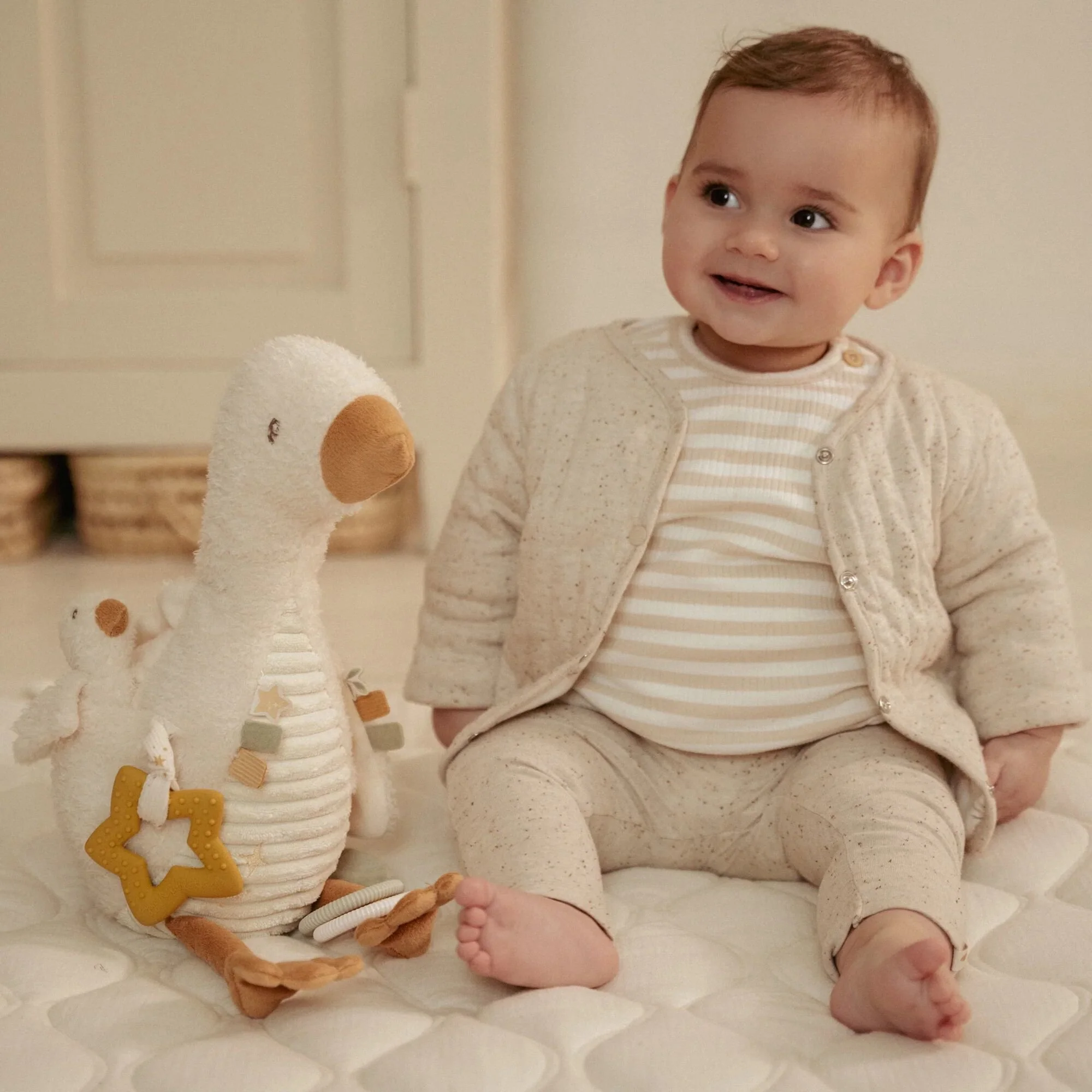 Activiteitenknuffel Gans - Wit - Little Goose kopen? | Little Dutch