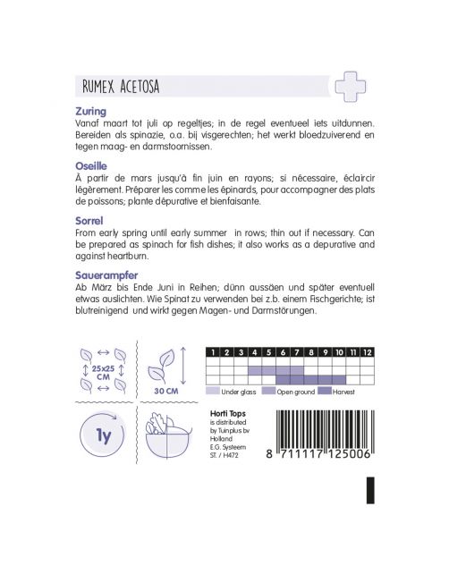 Hortitops Zuring - Kruidenzaden - 2 g