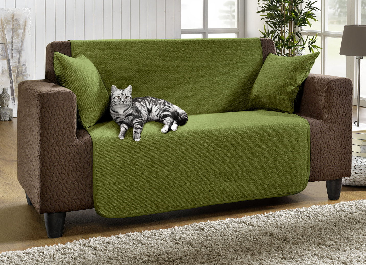 Unempfindliche Sessel-,Couch- und Armlehnenschoner aus Chenille