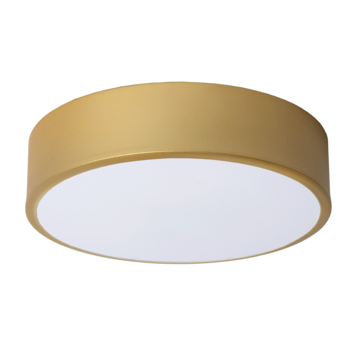 Lucide UNAR plafonnière Ø 20 cm LED dimb. 2700K 3 StepDim mat goud / Messing