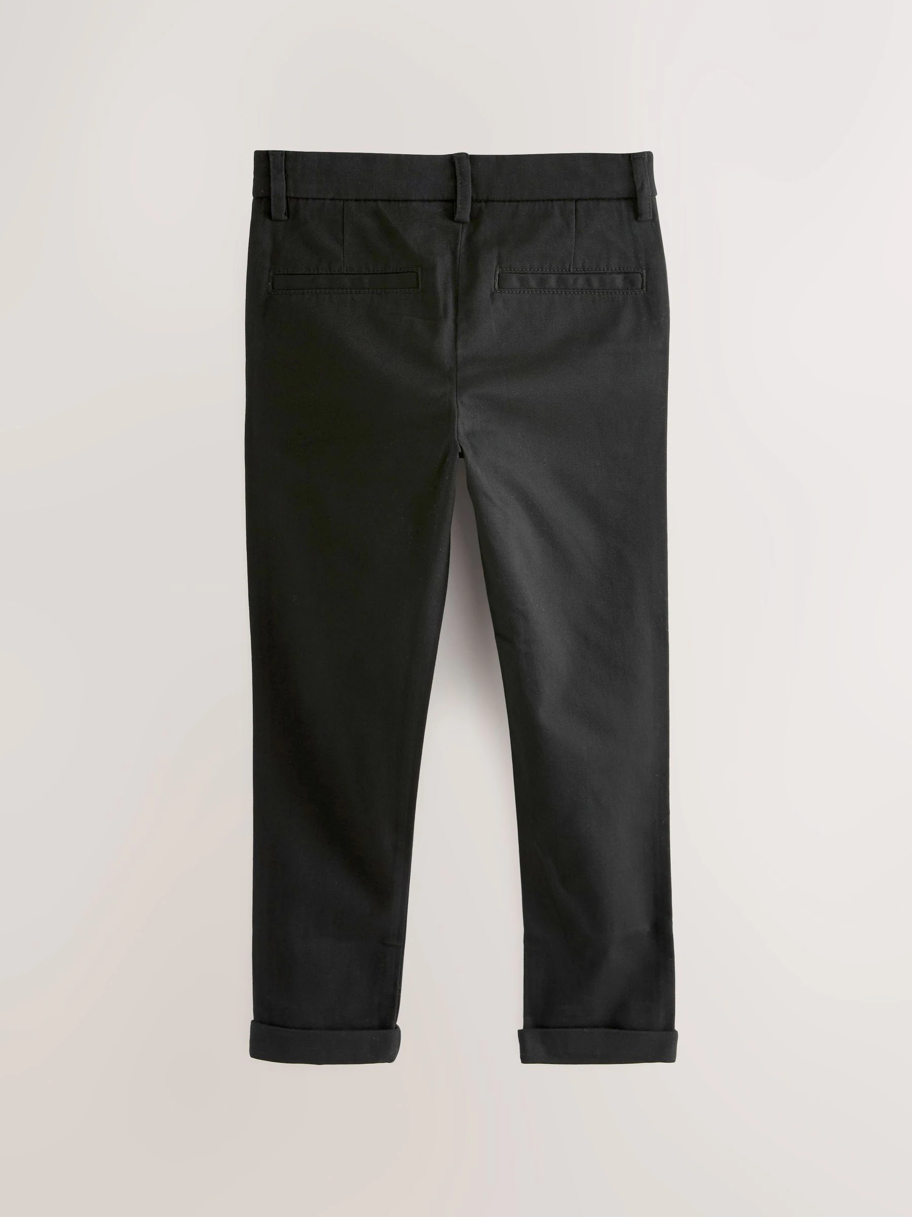 Zwart - Stretchy chino's (3-17jr)
