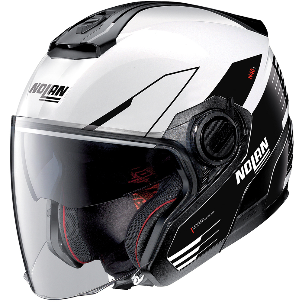 Nolan - Casque N40-5 Zefiro N-Com Blanc brillant / Noir
