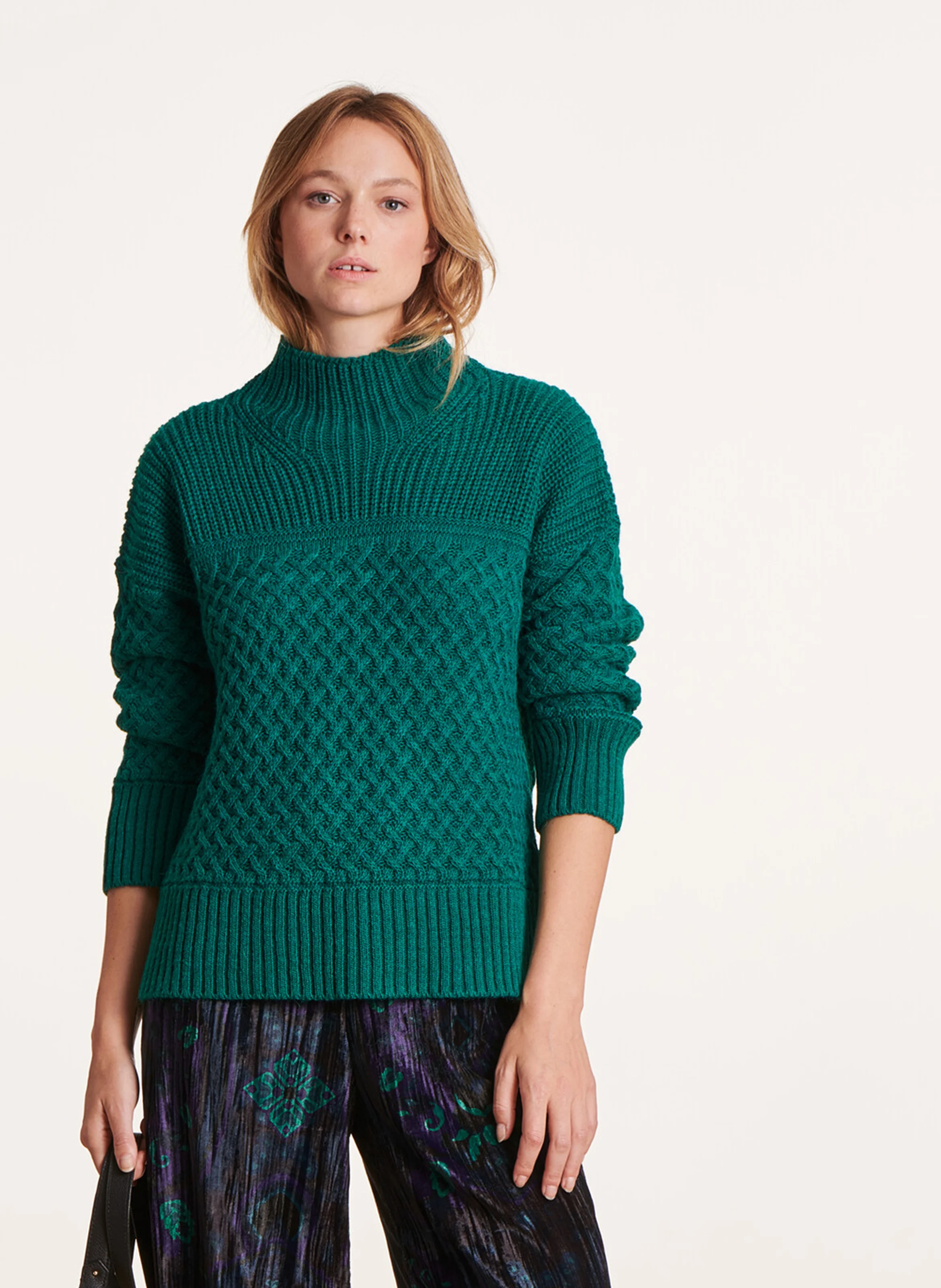 Pull col rond| Vert