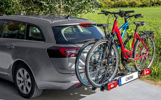 Eufab Fahrradträger Anhängerkupplung Crow für 2 Fahrräder, E-Bike geeignet