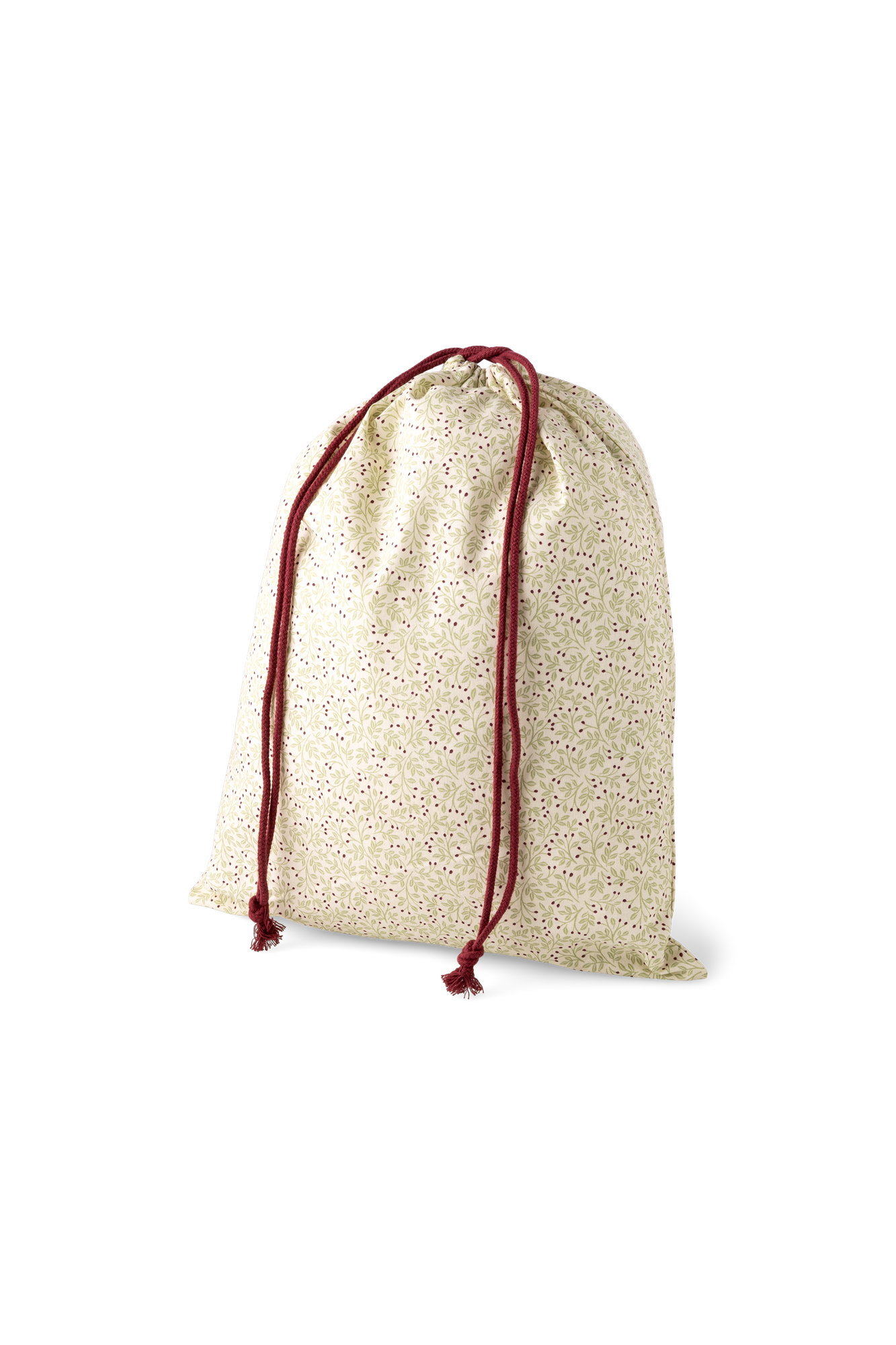 Stofpose med snor | Bomuld. 33 x 43 cm. | Olive Green