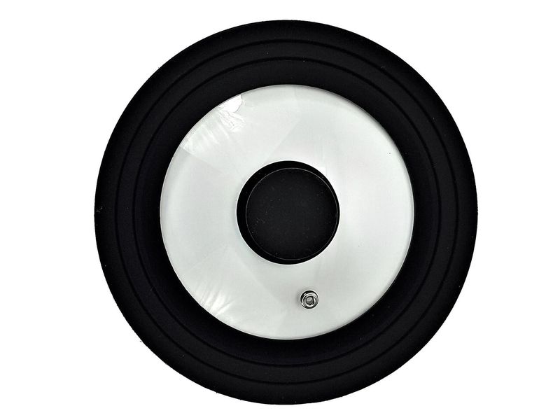 alpina Pfannendeckel mit Silikonrand 16 cm/18 cm/20 cm Universal-Glasdeckel mit Silikonrand für Pfannen und Töpfe