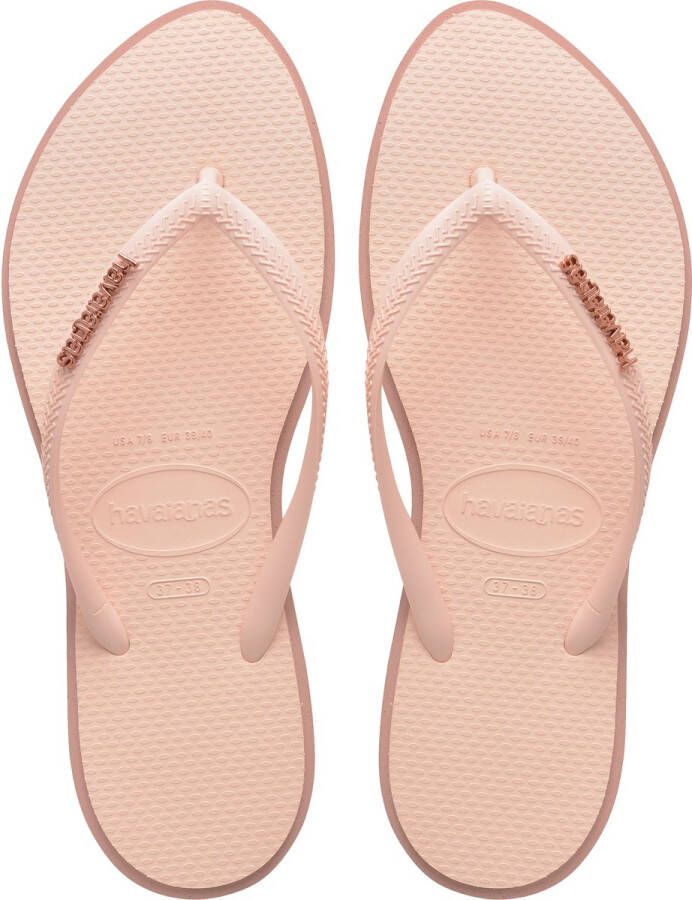 Havaianas Slim Point teenslippers lichtroze