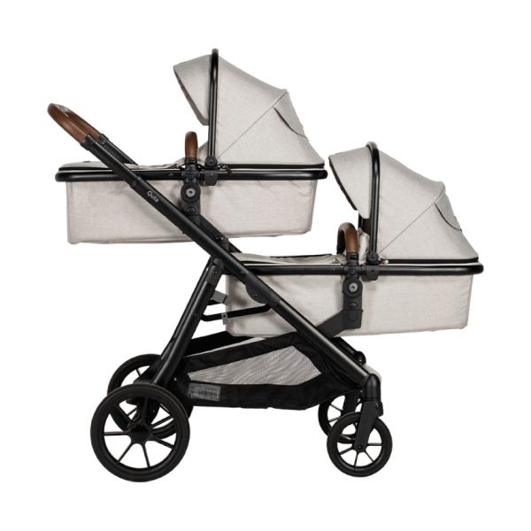 Qute Q-Twin Duowagen - Jeans Clay