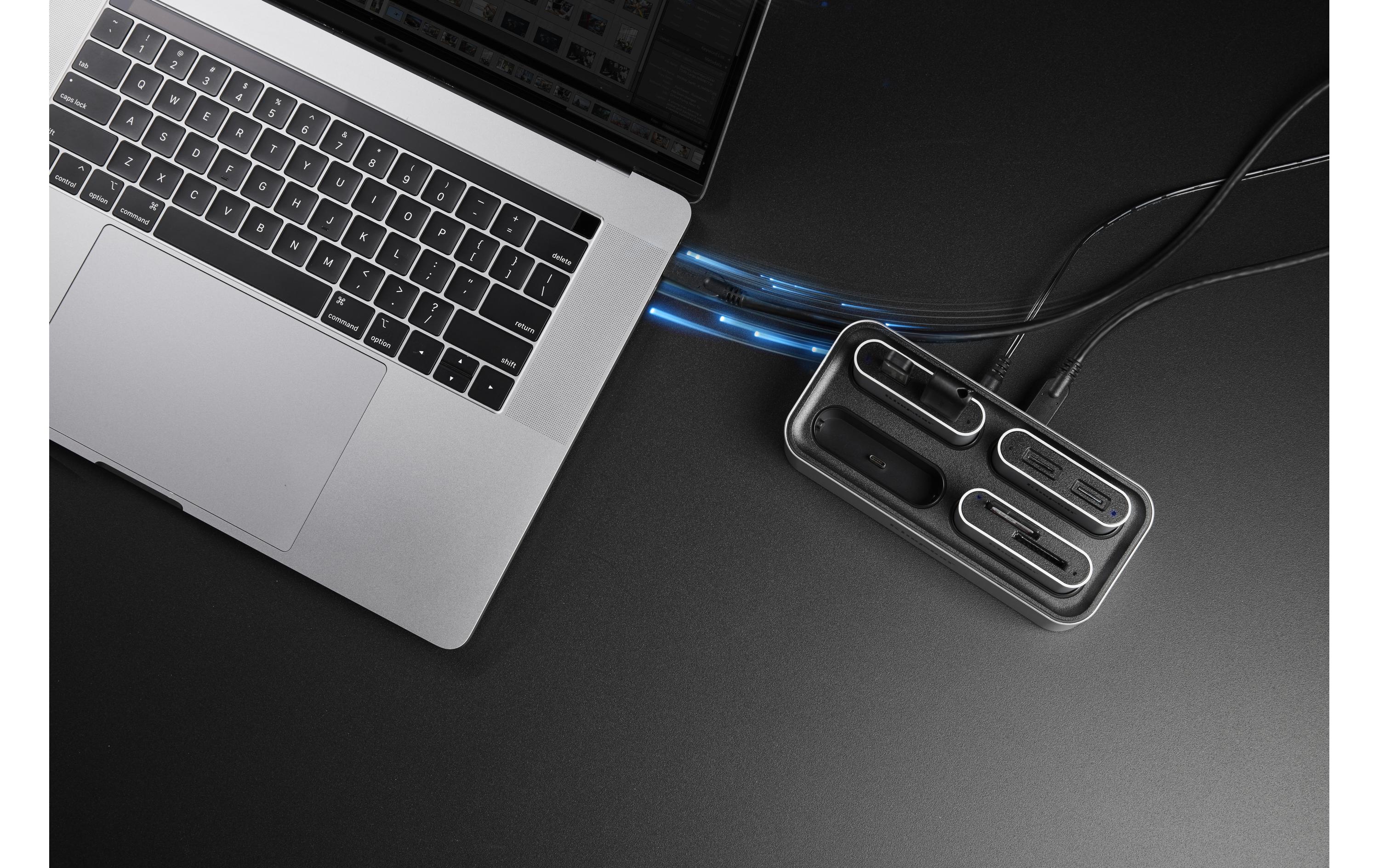 Card Reader Extern Workflow miniHubUSB-Hub mit USB-A und USB-C Anschluss zu Kingston Workflow Sation