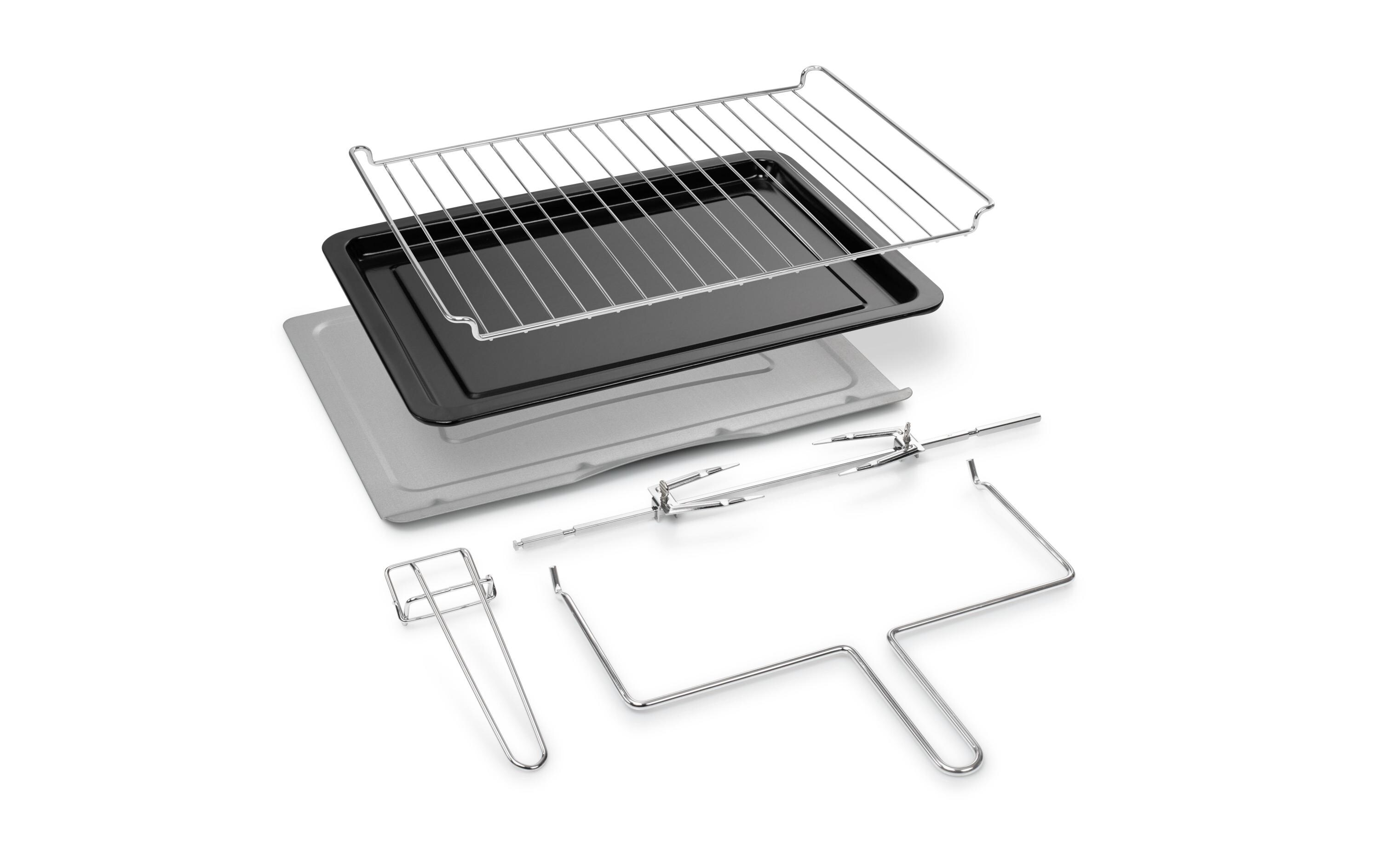 Backofen Deluxe 45 l, Schwarz<br>Kompakter Konvektionsbackofen mit Grill- und Auftaufunktion