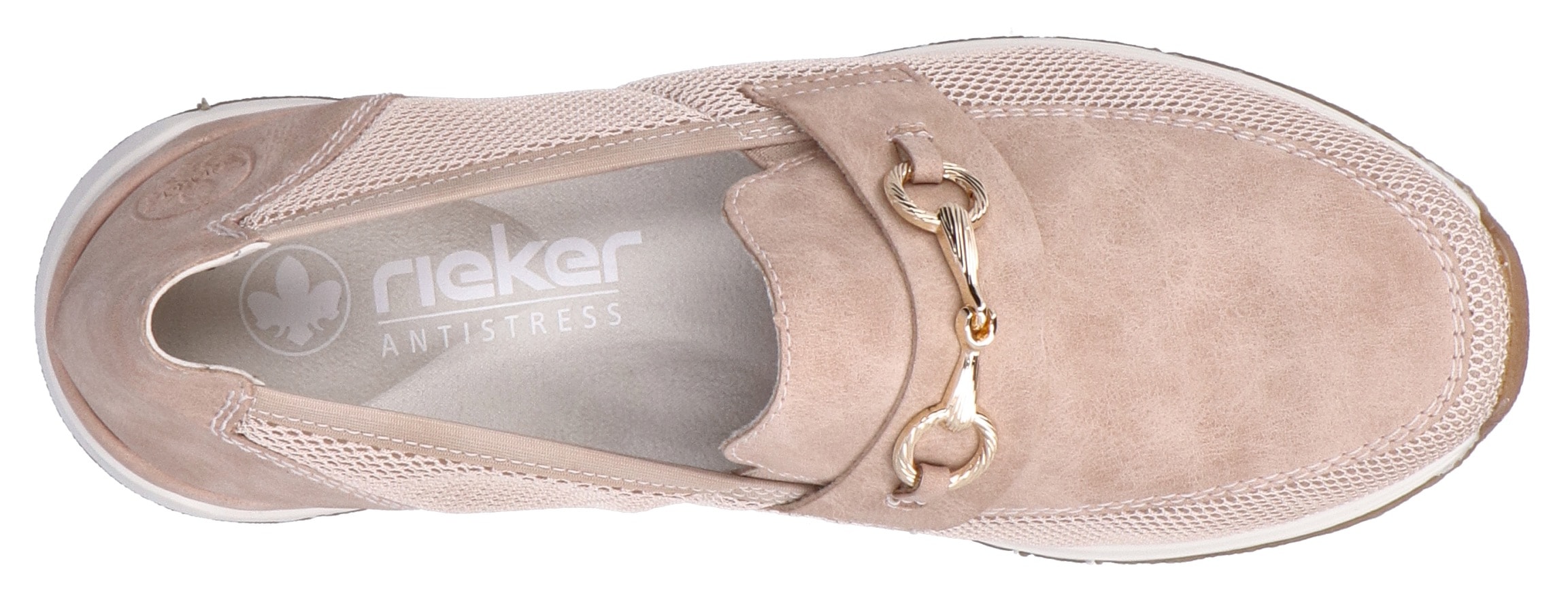 Rieker Slip-On Sneaker »Slipper vegan«  Slipper, Freizeitschuh mit eleganter Zierspange