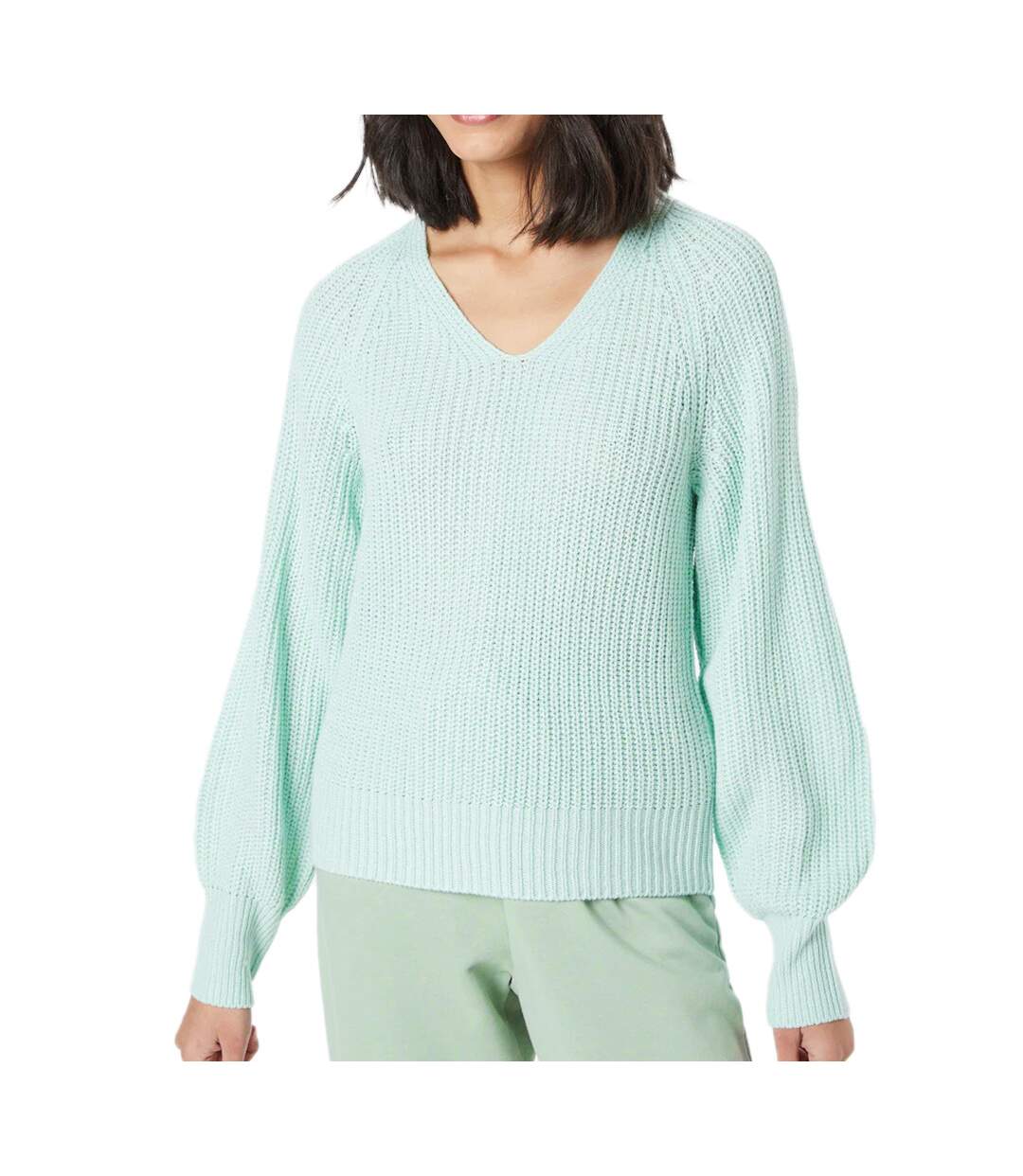Pull Vert d'eau en maille Femme Vero Moda Sayla