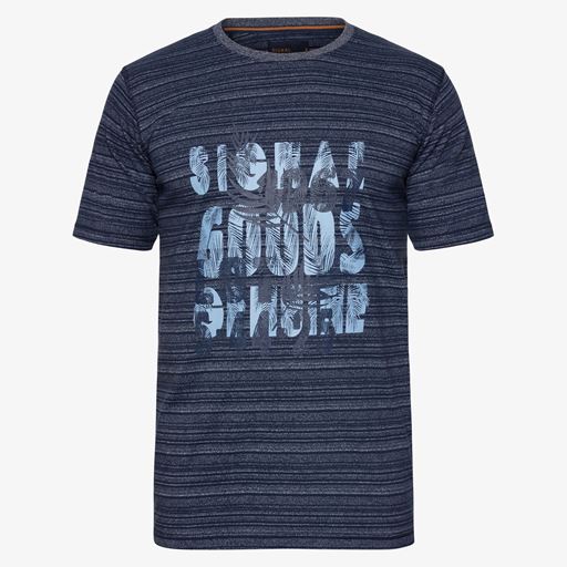 Signal Ulric Shadowstripe W. Print   T-shirt, Blue Captain, XL