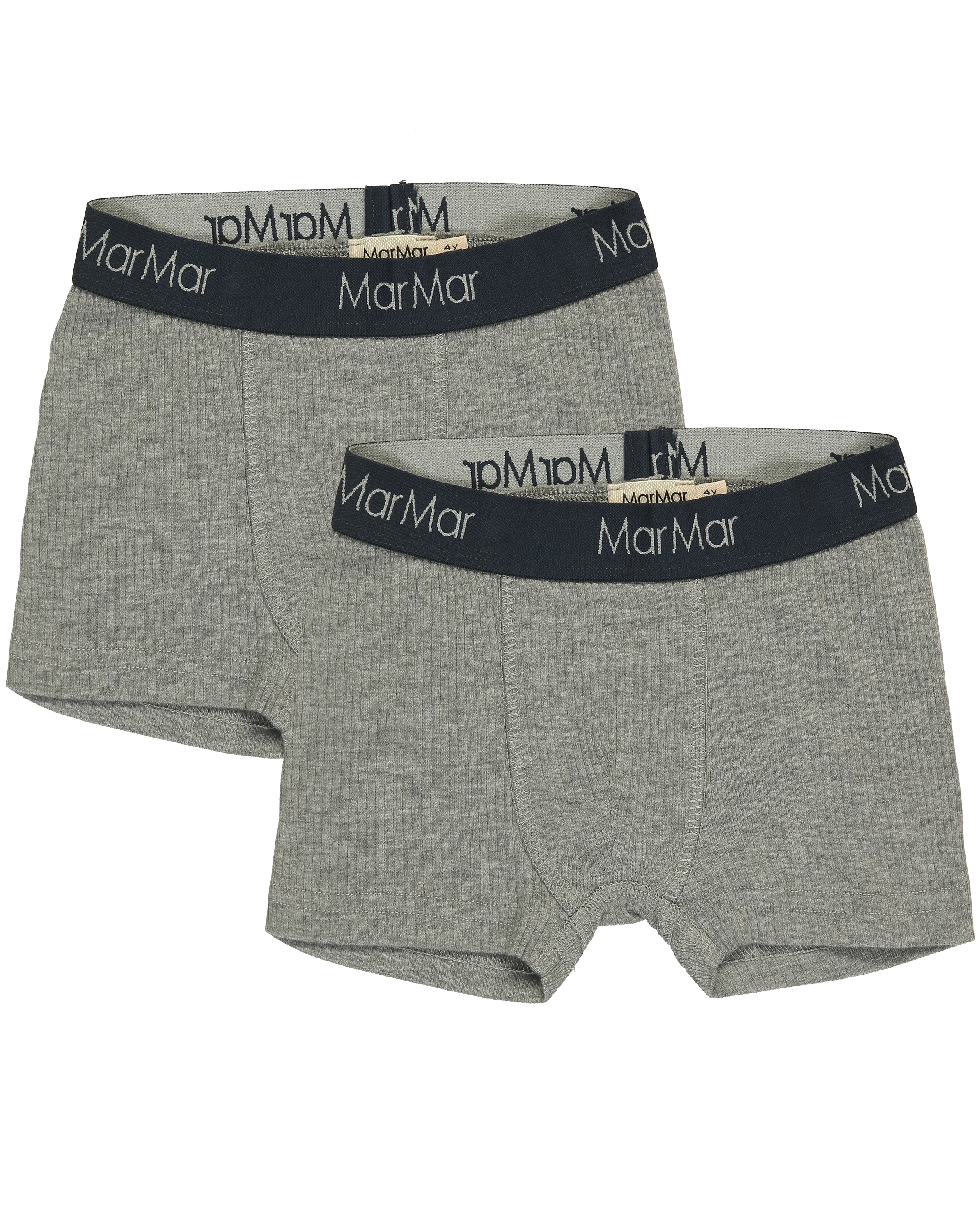 Boxershorts RIB 2er-Set in grey melange