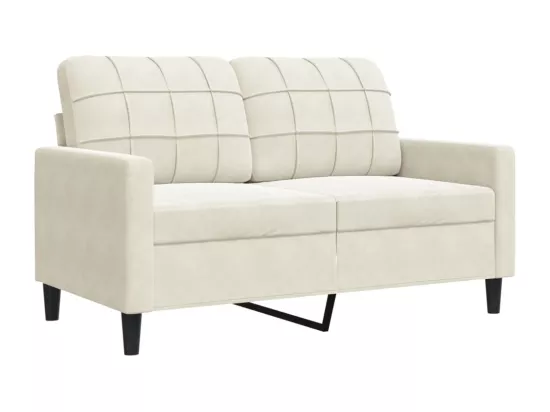 Canapé à 2 places Crème 120 cm Velours