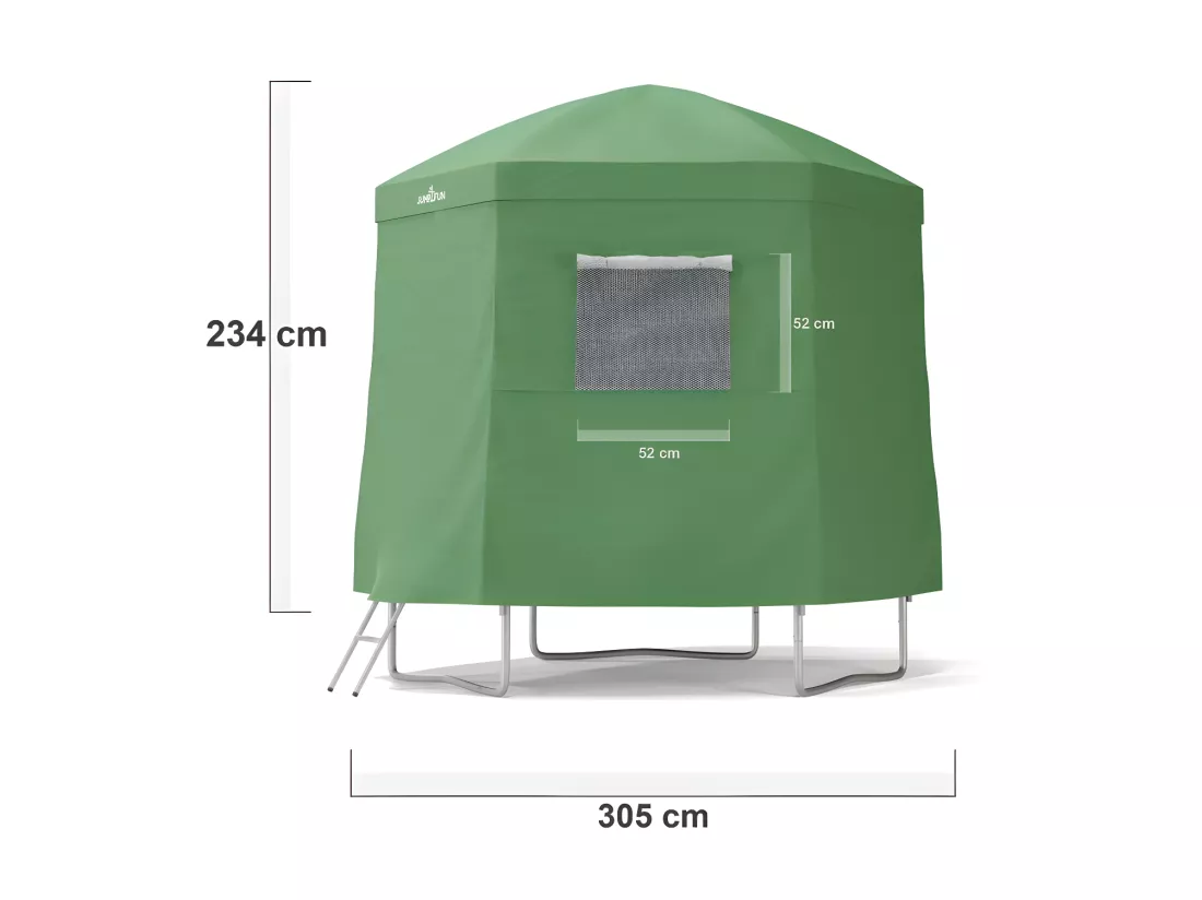 Tente cabane pour trampoline 10FT-305cm - Vert