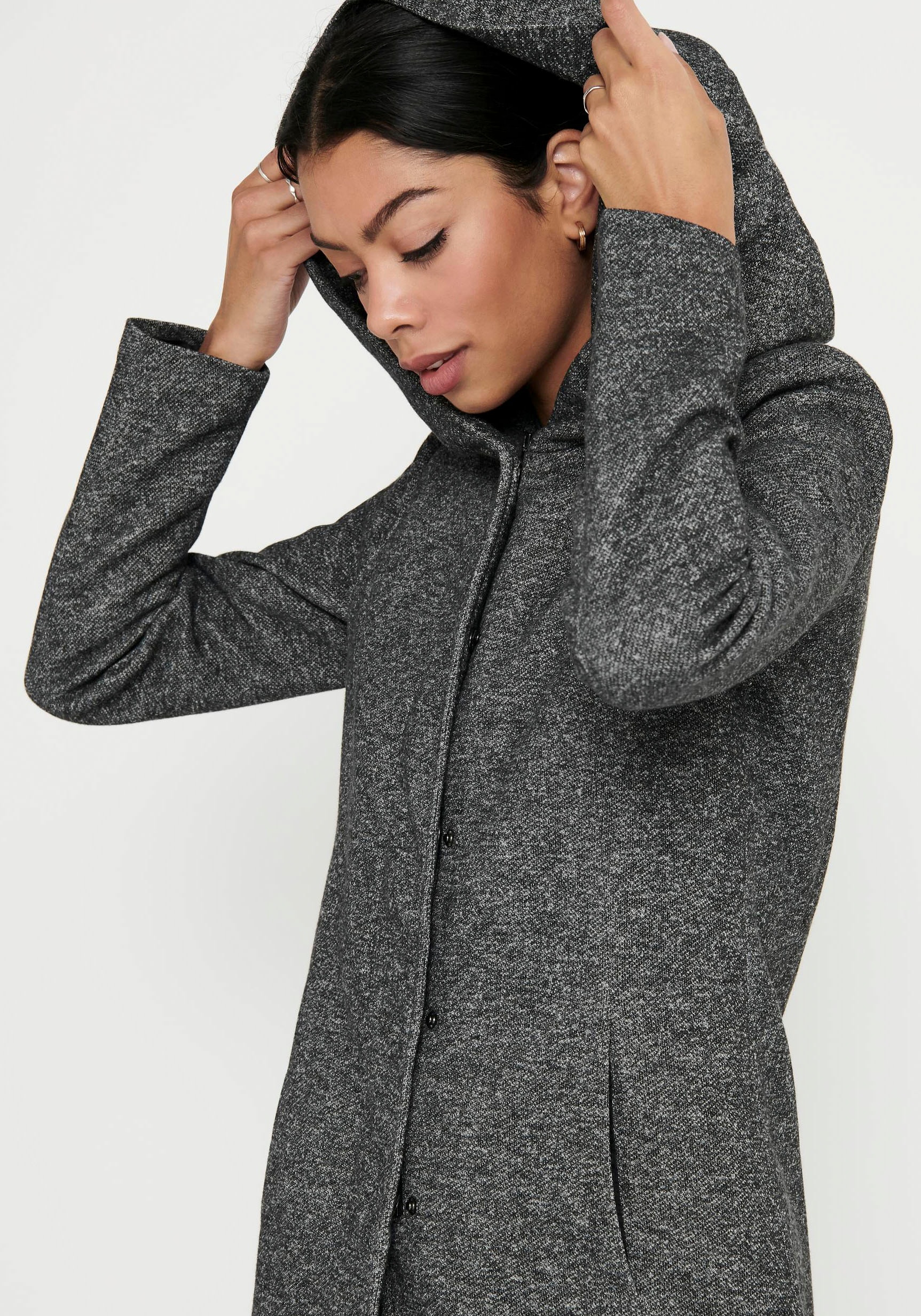 ONLY Kurzmantel »ONLSEDONA LIGHT COAT OTW NOOS«, verdeckte Knopfleiste