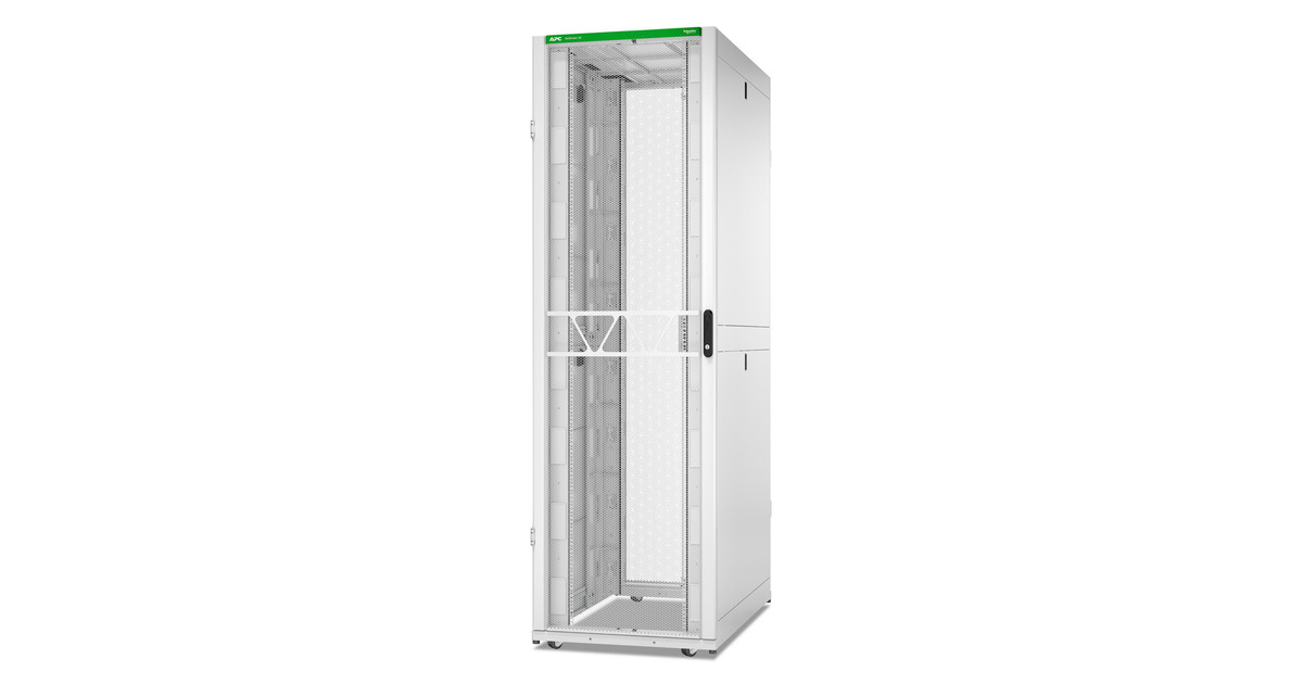 APCNetShelter SX AR3358W2, Gen 2, 52U server rack  (Wit/groen, 2436H x 750B x 1200D mm, met zijkanten)