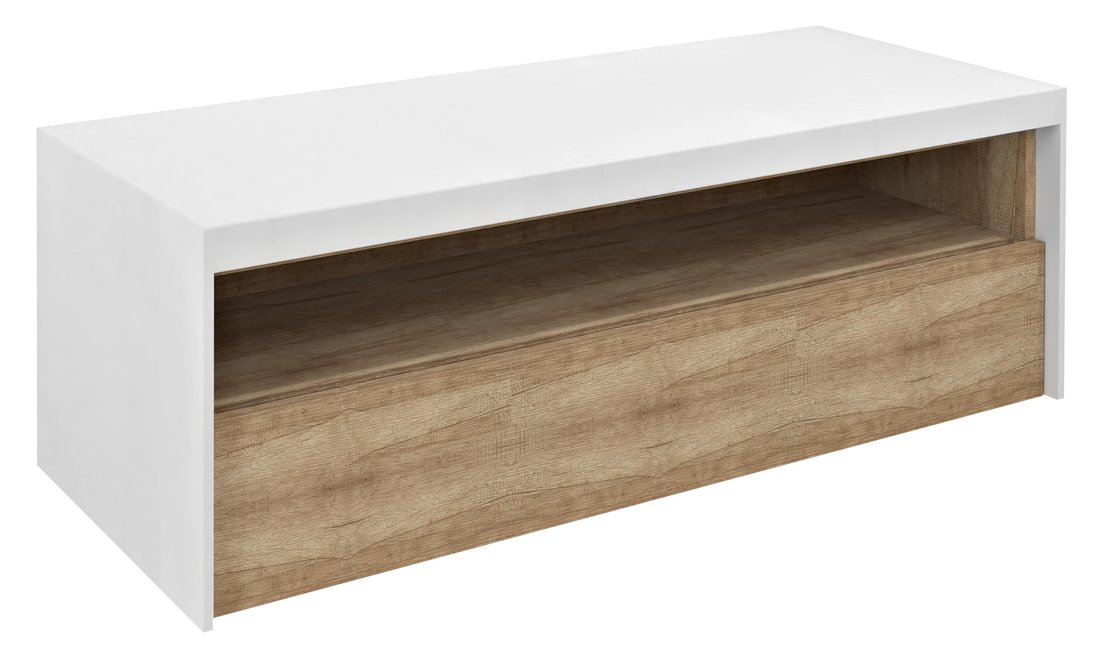 Sapho Viera wastafelonderkast eiken/mat wit 120x44x50cm