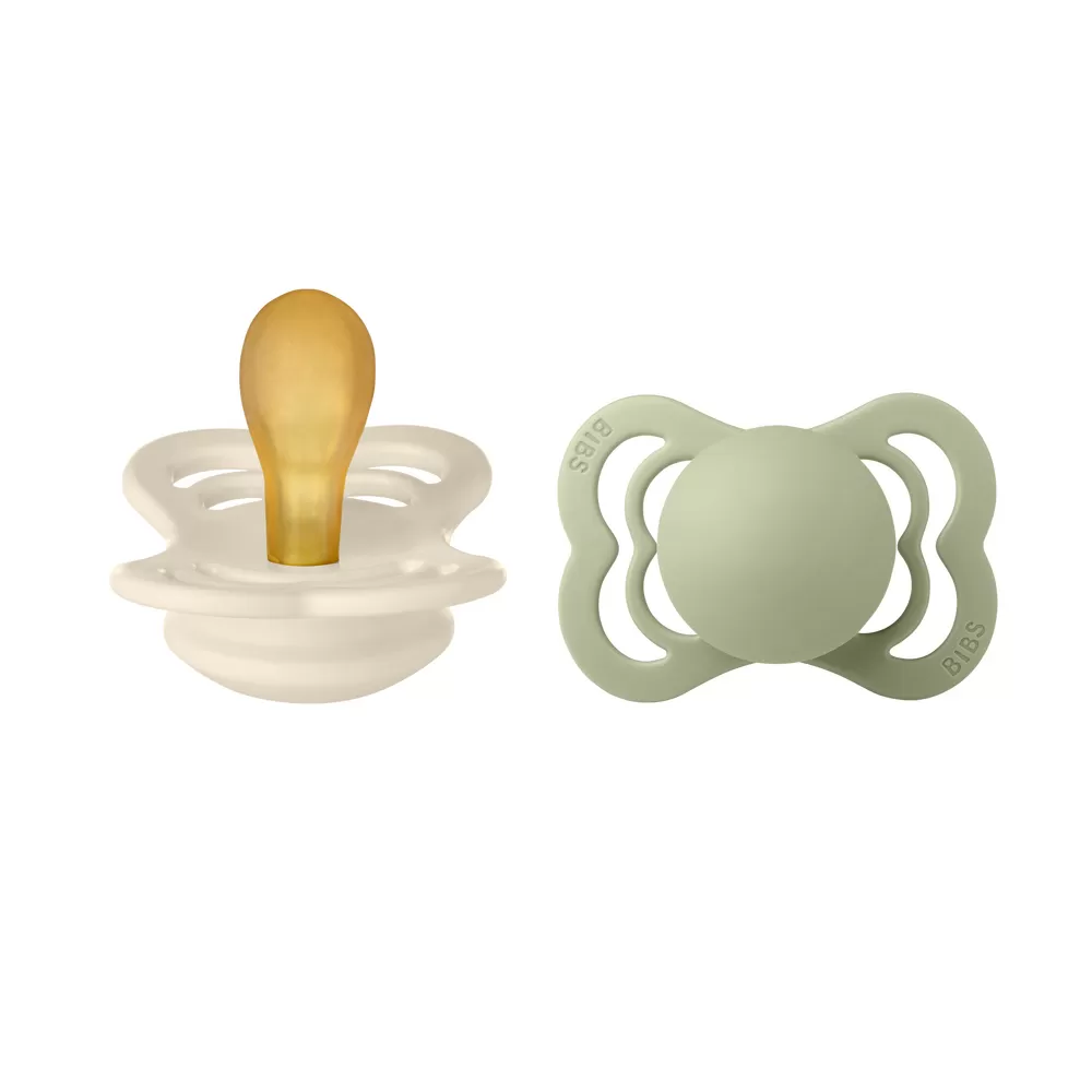 BIBS Supreme Latex Ivory/Sage 2 pak - Flere størrelser