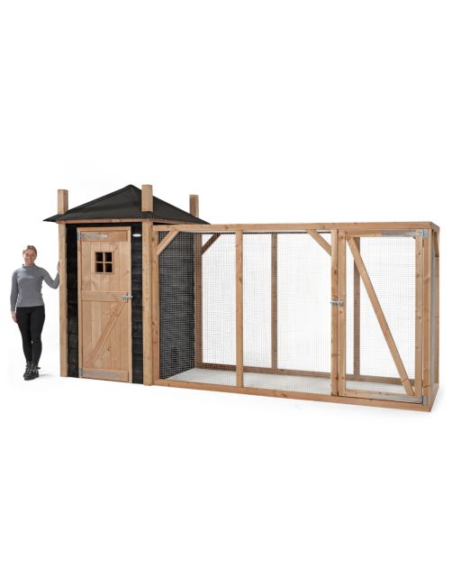 Voldux Hooiberg Mees Xl - Kippenhok - 437x150x235 cm Zwart