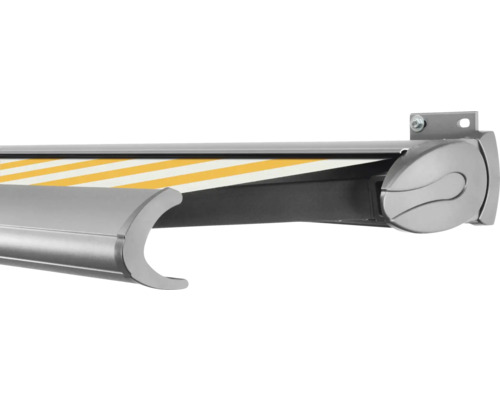 SOLUNA cassettescherm Exclusiv 2x1,5 doekdesign S2015 frame E6EV1 zilver geëloxeerd aandrijving rechts incl. motor en wandschakelaar