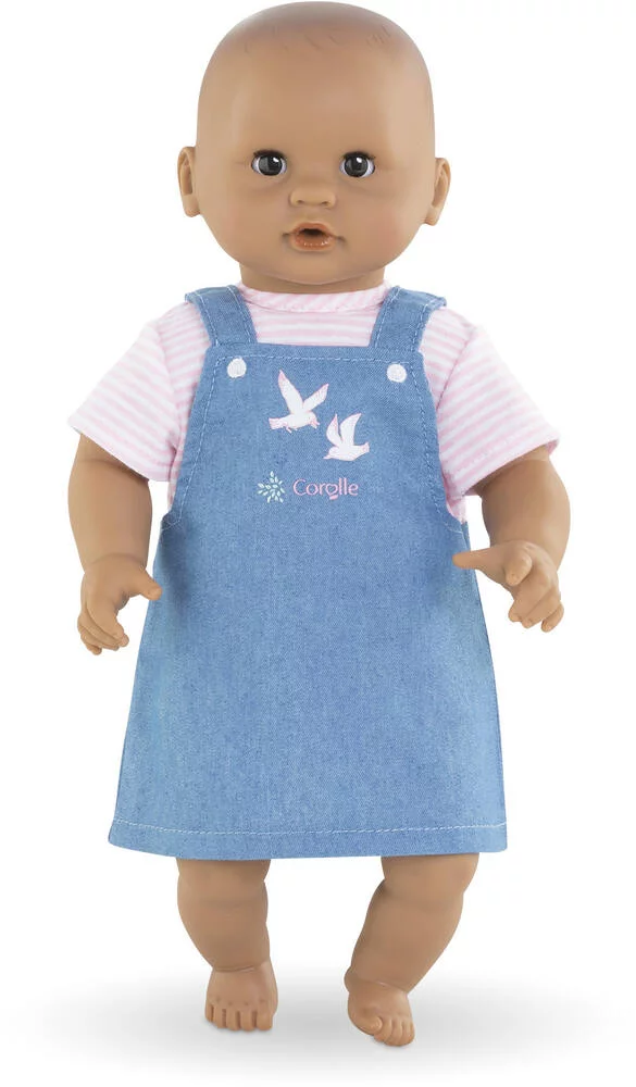 BB30 - ROBE MARINIERE BORDS DE LOIRE - VETEMENT POUR POUPON 30CM - COROLLE VETEMENTS