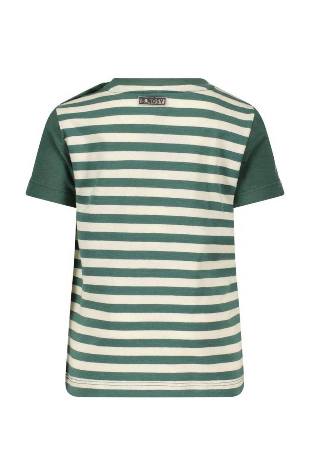 B.Nosy T-shirt Kelvin met printopdruk donkergroen/ecru
