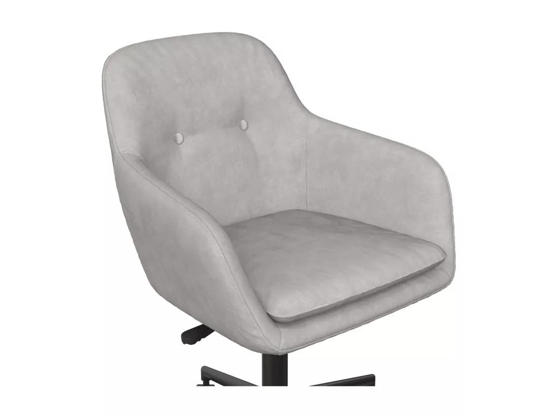 Westerleigh | Chaise de bureau en velours gris clair
