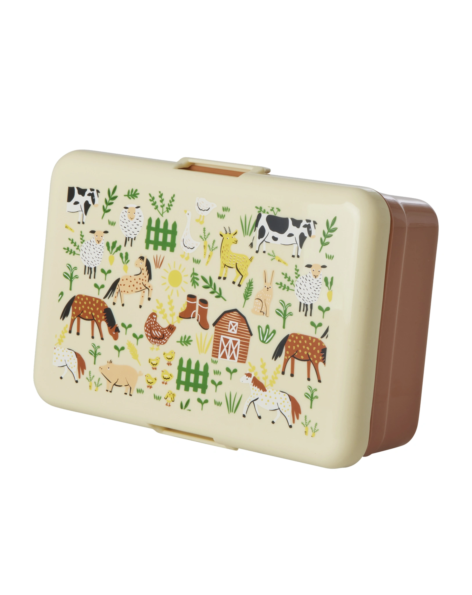 Lunchbox FARM PRINT large in bunt