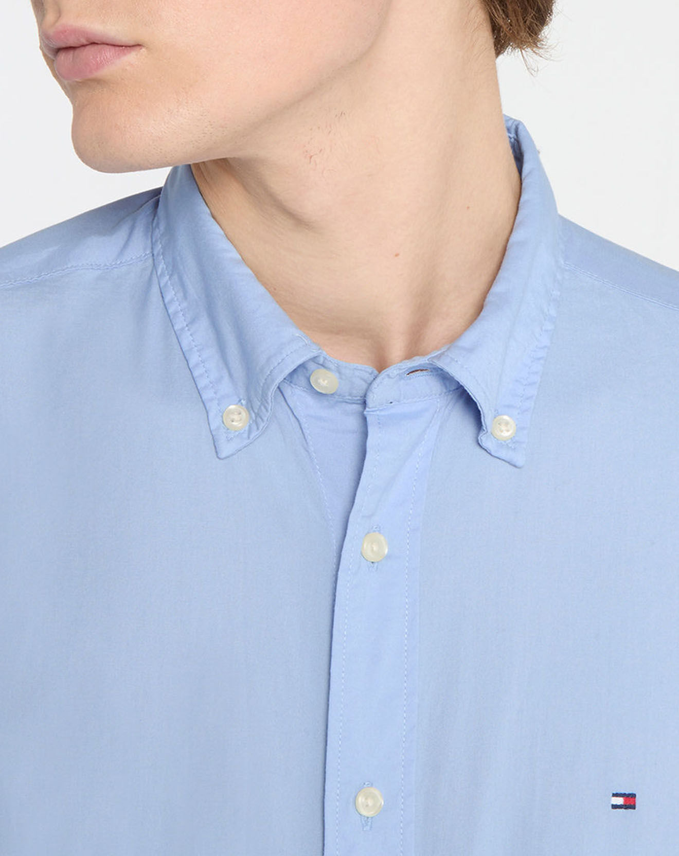 Tommy Hilfiger Chemise regular Natural Soft Solid bleu ciel