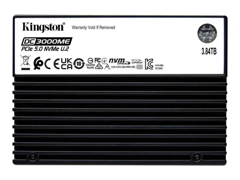 Kingston DC3000ME - SSD - Enterprise - krypteret - 3.84 TB - intern - 2.5