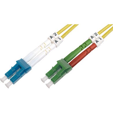 Câble de brassage à fibre optique, LC-Duplex (APC) -