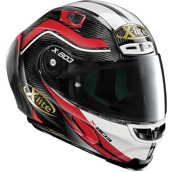 X-lite - Casque X-803 RS Ultra Carbon 50th Anniversary Noir / Blanc / Rouge