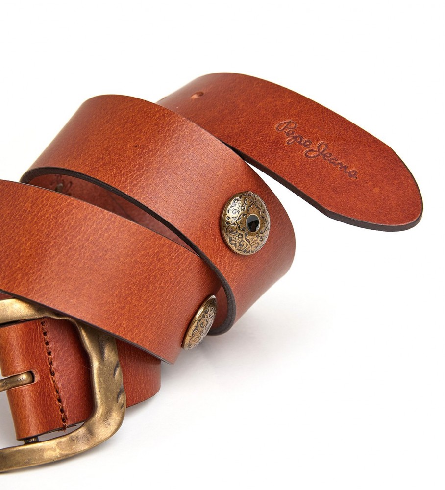 Cinto de couro marrom Mya da Pepe Jeans