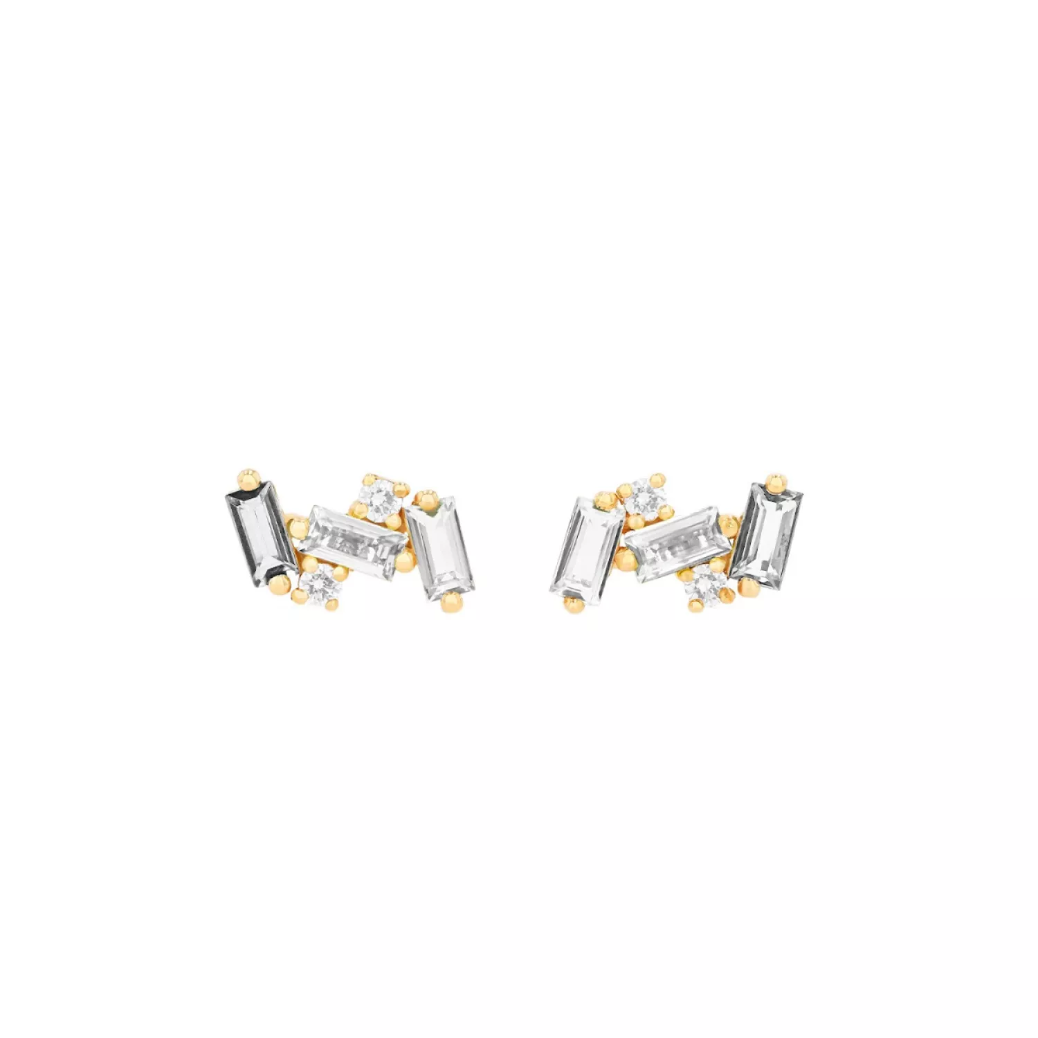 Suzanne Kalan Nola Mix Øreringe 14 kt. Guld 0,10 ct. PE654-YGRM