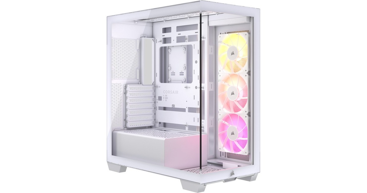 Corsair3500X ARGB midi tower behuizing  (Wit | 2x USB-A | 1x USB-C | RGB | Tempered Glass)