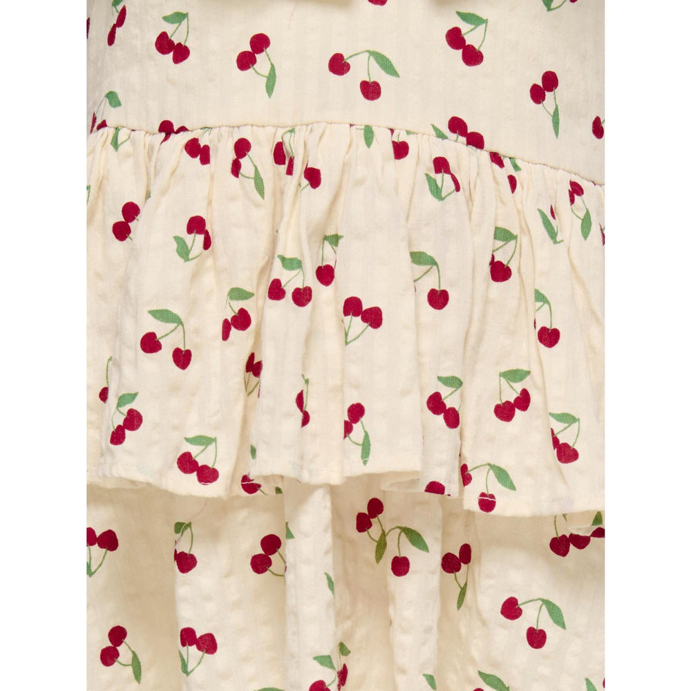 Køb Kids ONLY MINI Whitecap Gray Cherrie AOP Cerise Layered Kjole AOP