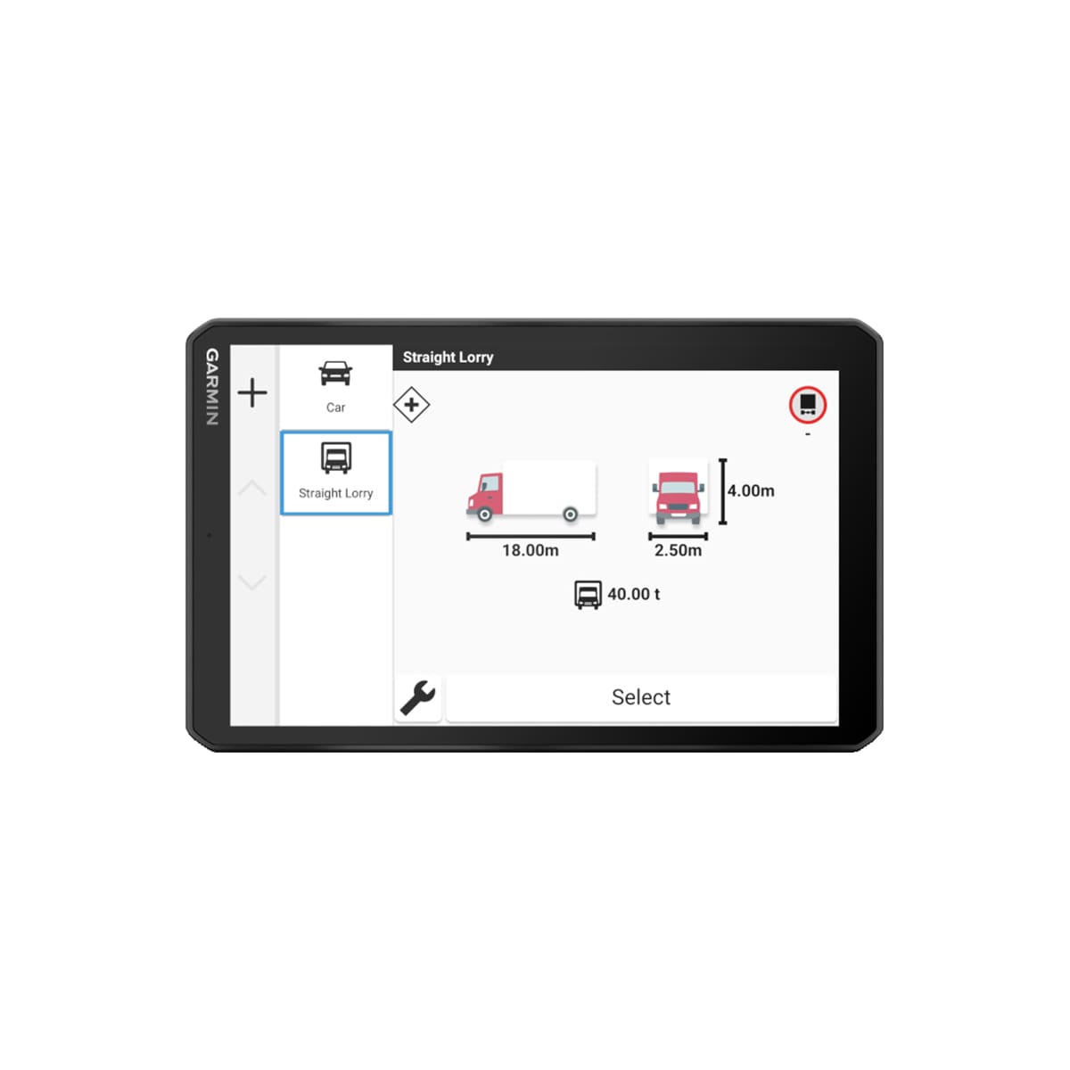 Garmin dēzl LGV820 lastebil-GPS
