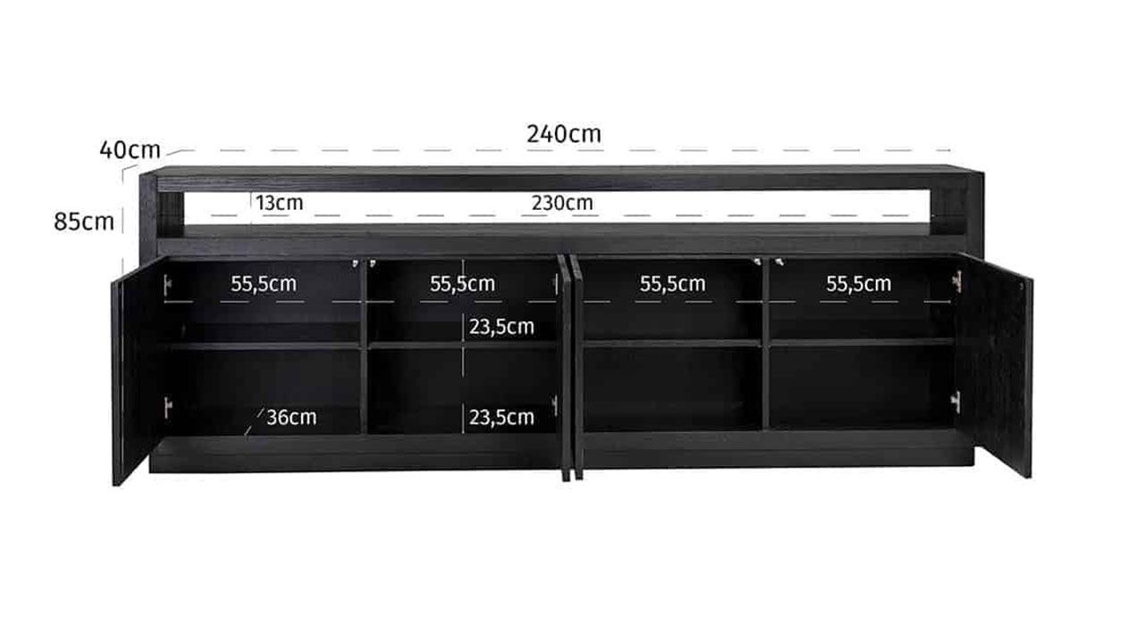 Dressoir 210292 Oakura B240 x D40 x H85 cm