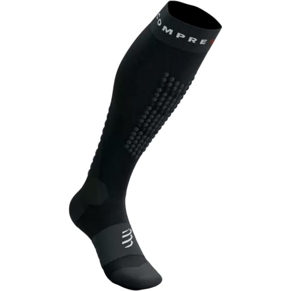 Chaussette de ski COMPRESSPORT ALPINE SKI FULL SOCKS BLACK/STEEL GREY