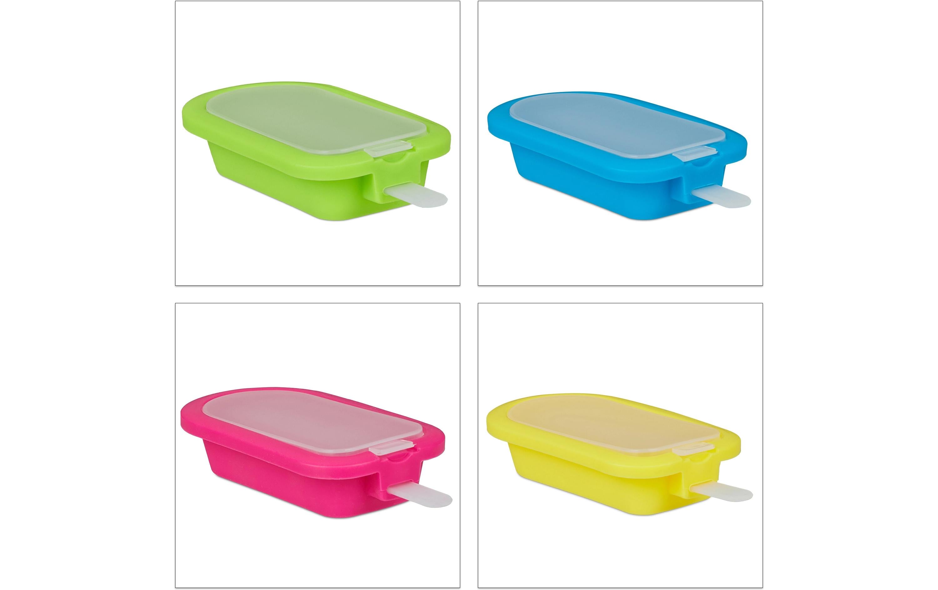 Glaceform 8 Stück, Gelb/Grün/PinkSilikoneisformen zum Eis