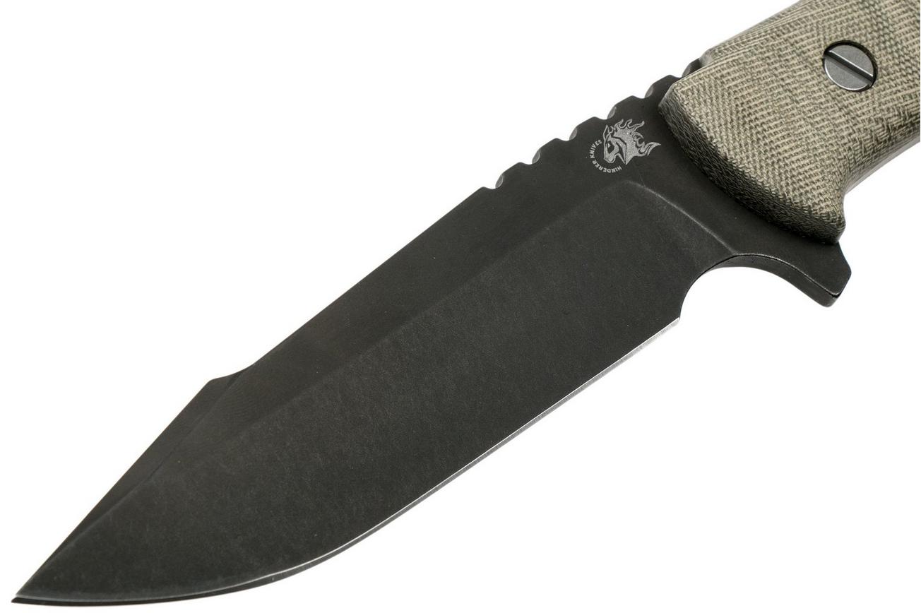 Rick Hinderer Ranch Harpoon Spanto Battle Black Green Micarta survivalmes