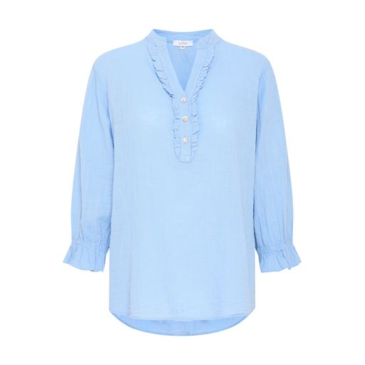Sorbet Langærmet Bluse, Cerulean, L