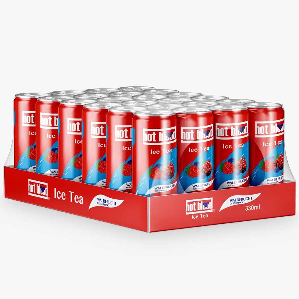 hot blood Ice Tea Waldfrucht Dosen 24 x 330ml MHD:8.7.26