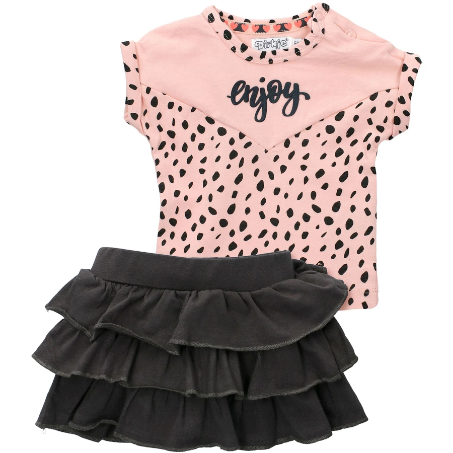 Dirkje 2tlg Set Shirt + Hose Frühling, Sommer rosa braun