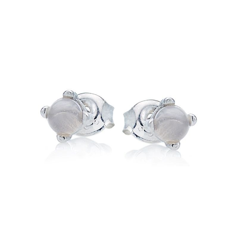 Boucle d'oreille argent 925 Pierre de lune naturelle