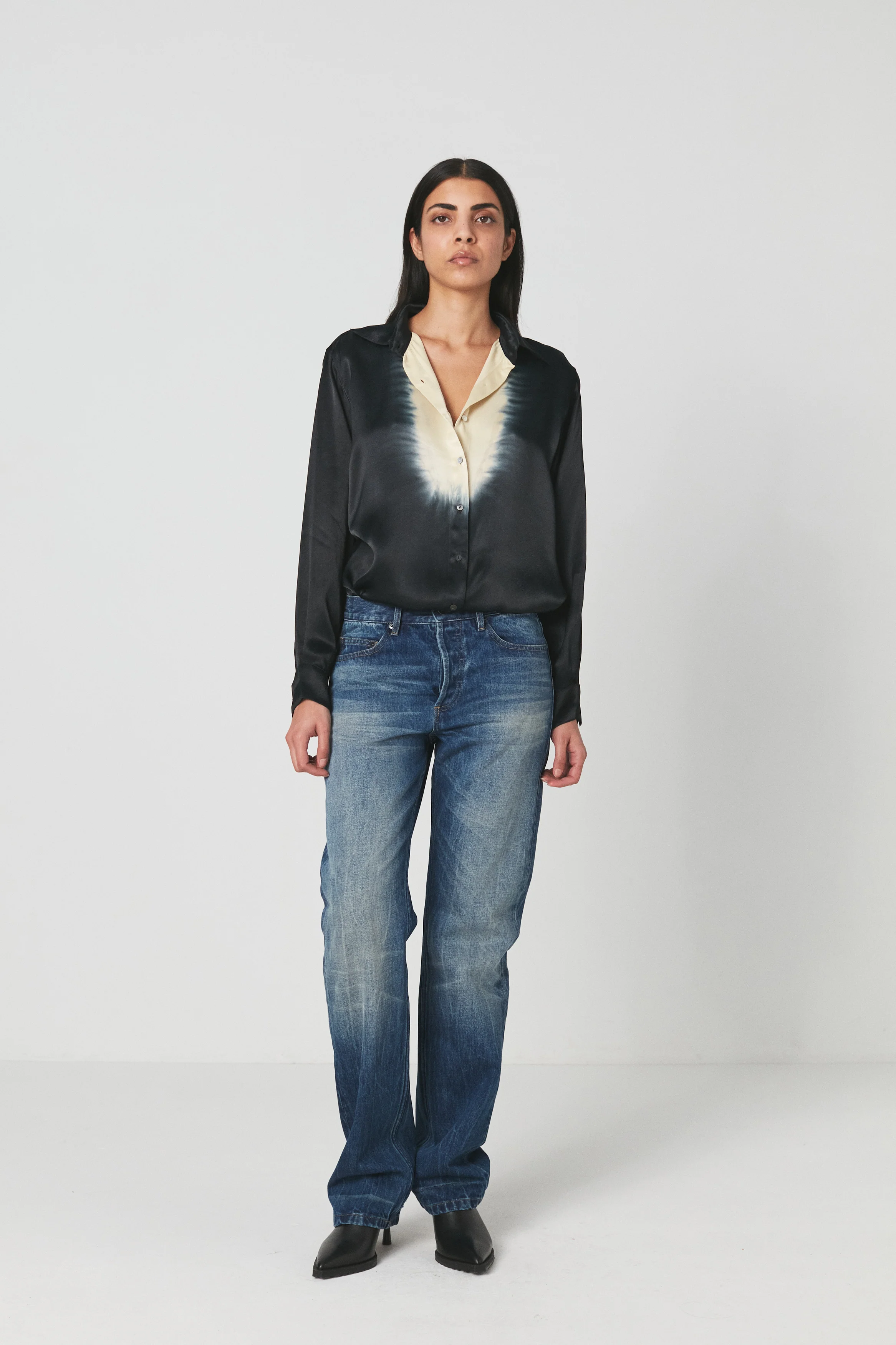 Rabens Saloner  Rosali skjorte - Midnight/Chalk Combo