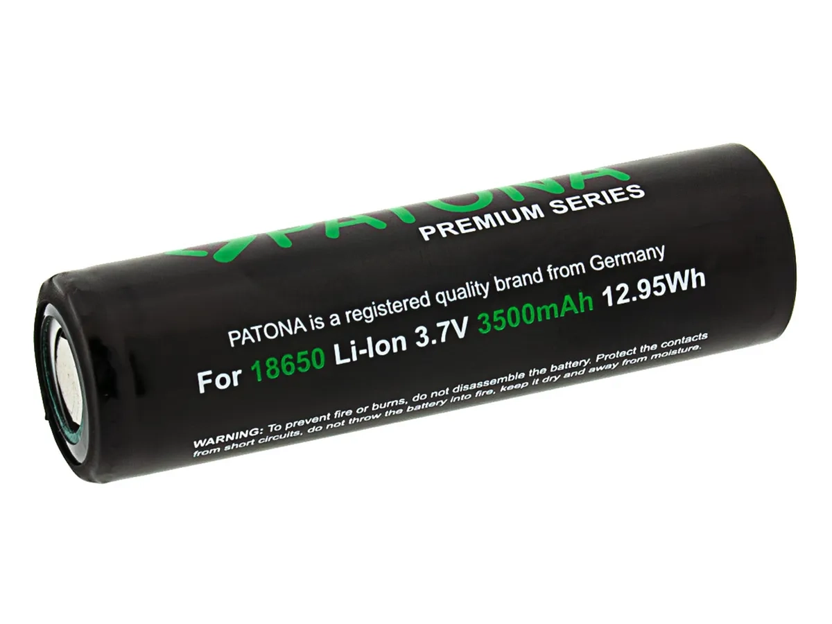 Wiederaufladbare 3.7 Volt 3350mAh 18650 Akku Batterie (6515) - Flachkopf