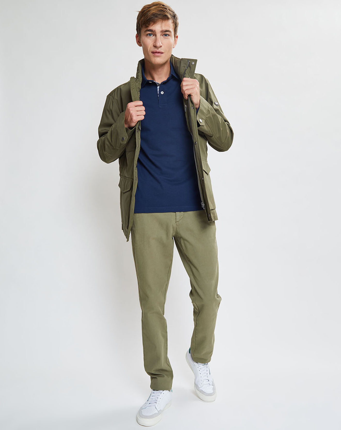 Hackett London Parka en Nylon kaki
